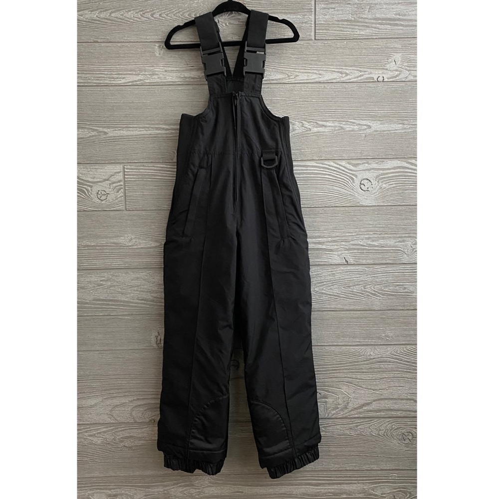 Unisex snow bib kids size 4 - black - like new
